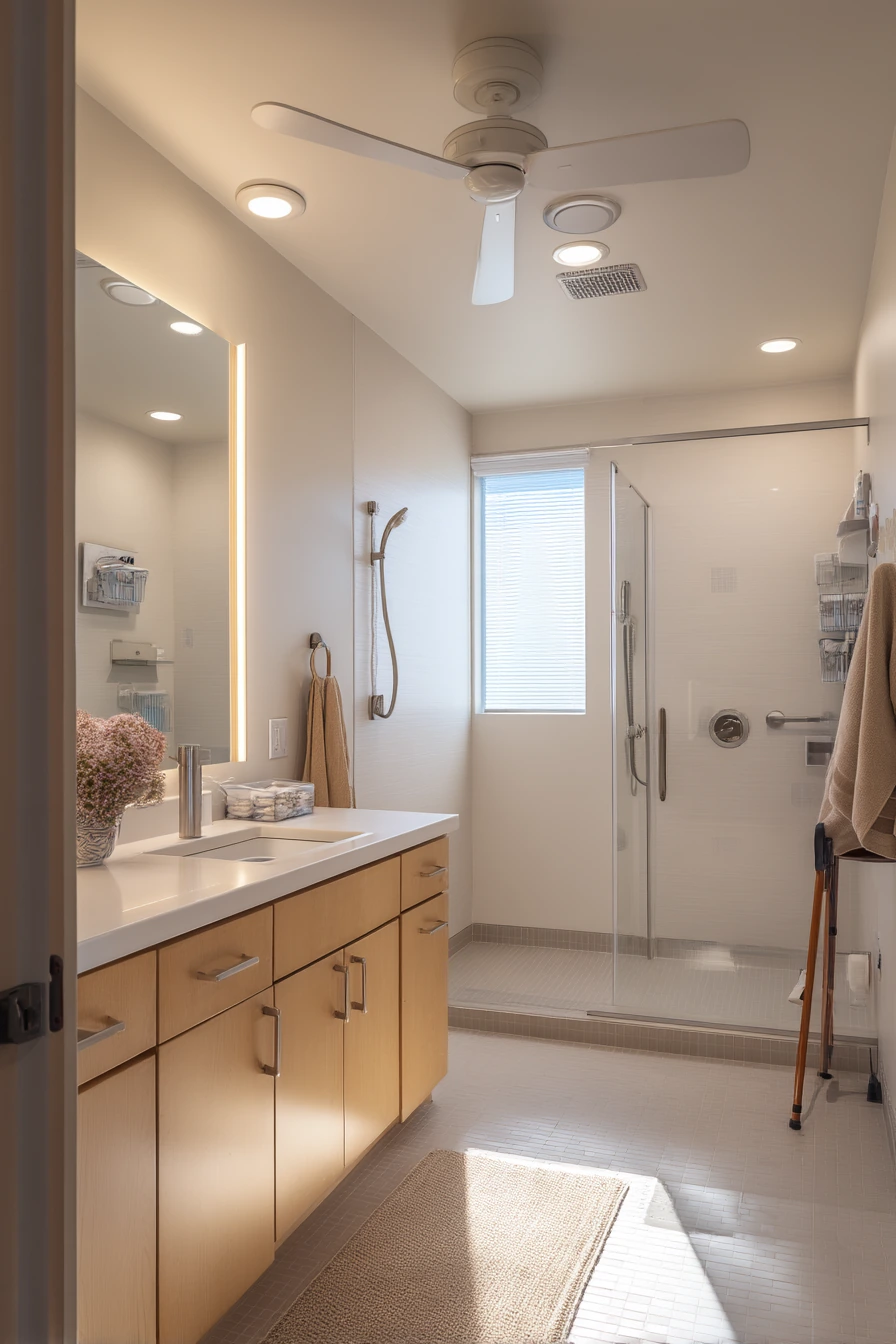 Accessible Bath with Clear Air and Easy Reach
