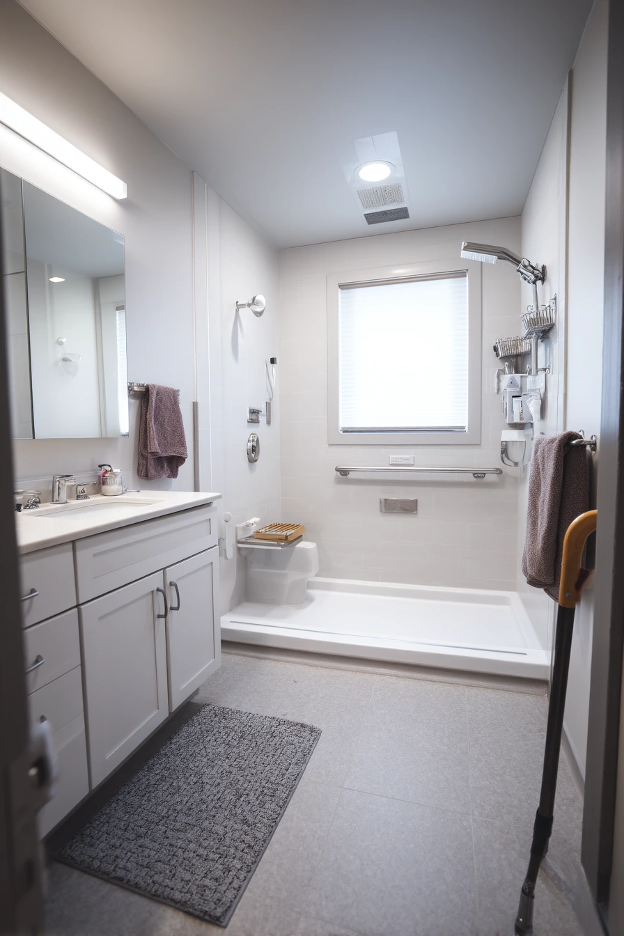 Accessible Bath with Clear Air and Easy Reach