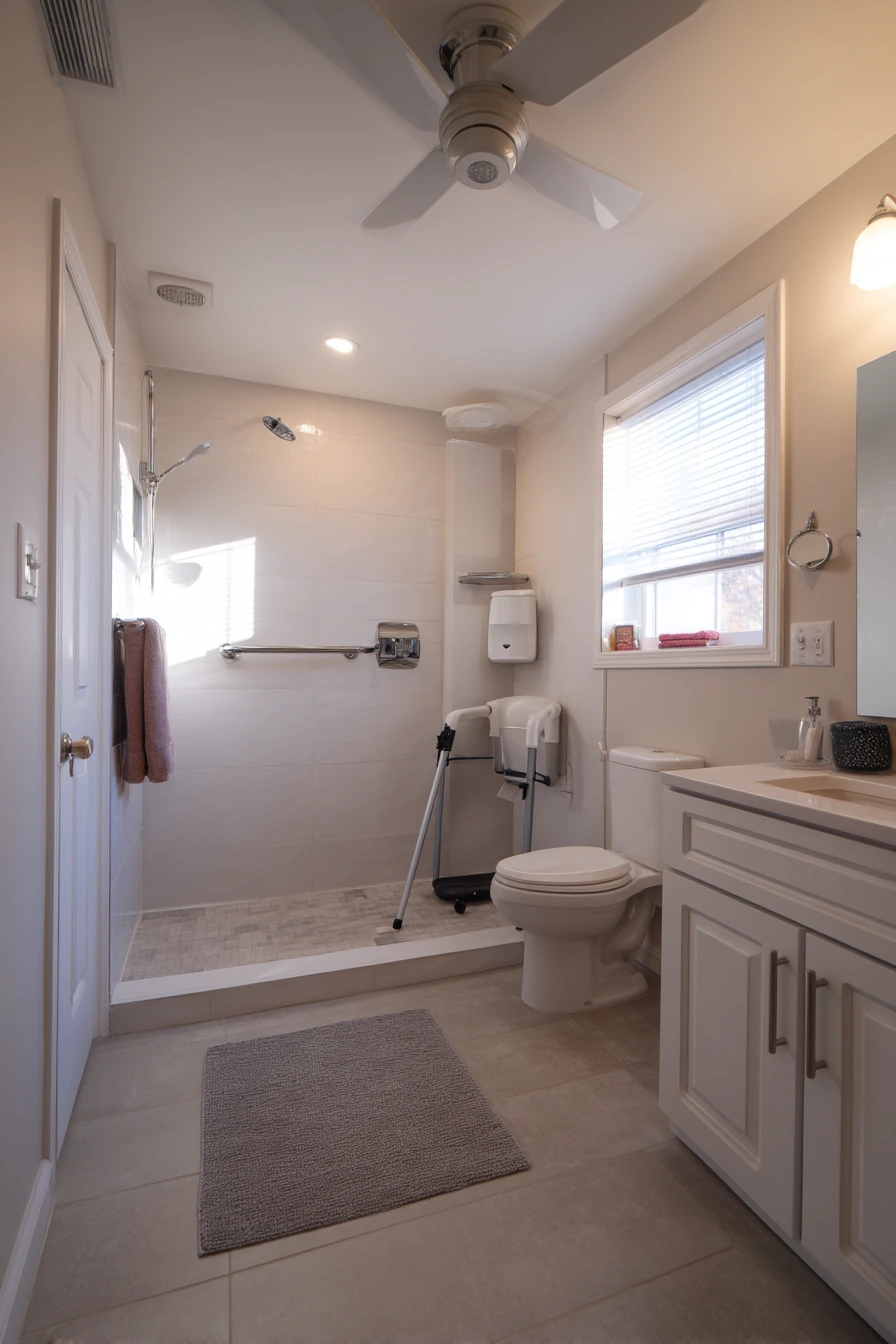 Accessible Bath with Clear Air and Easy Reach