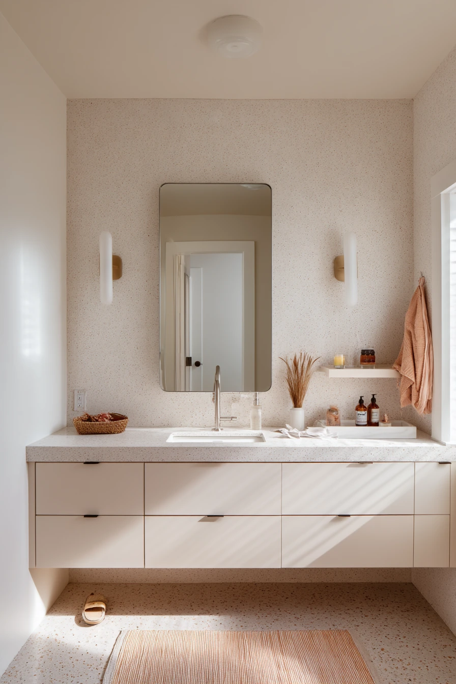 Limewash Ceiling in a Calm Primary Ensuite