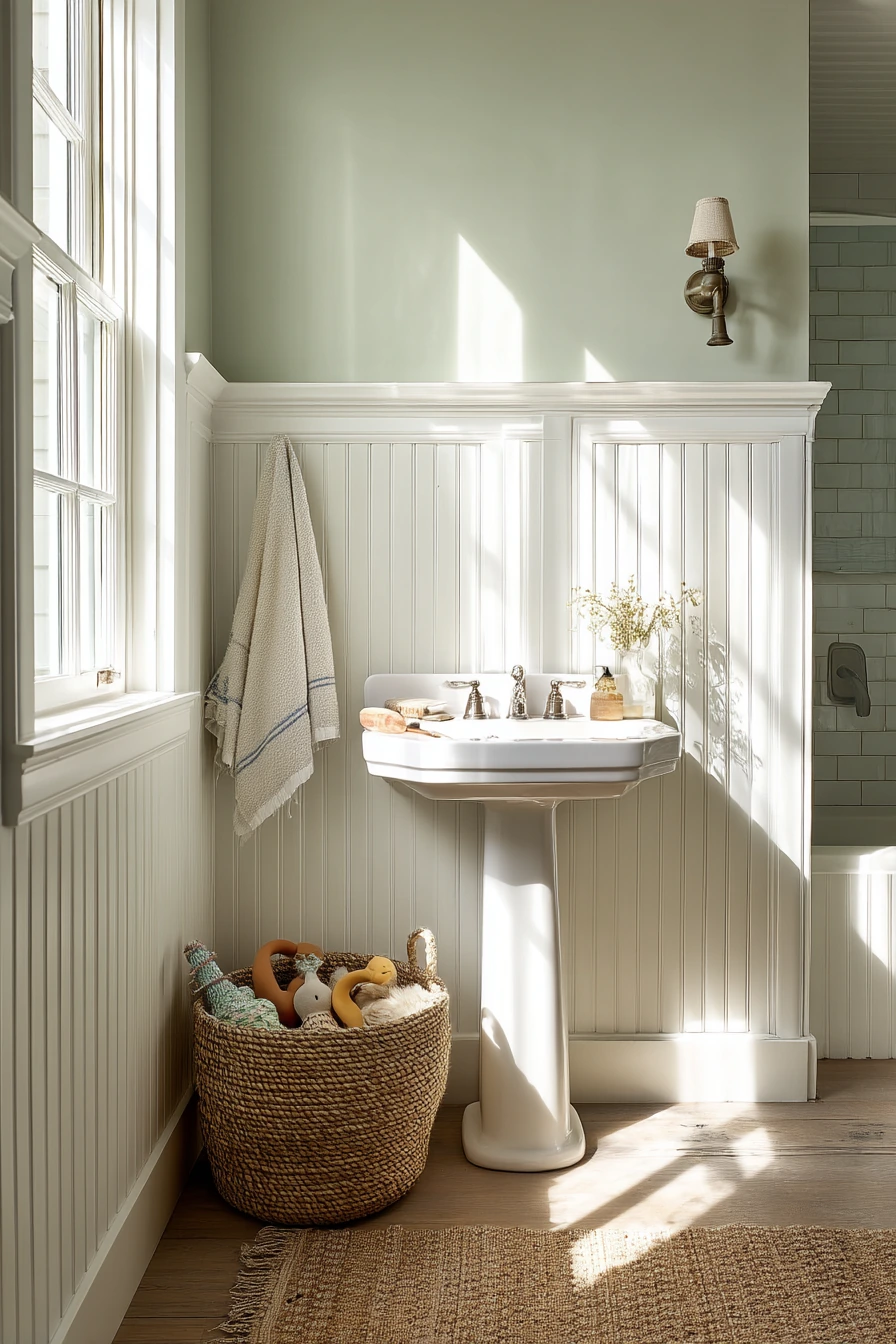 bathroom chair rail ideas