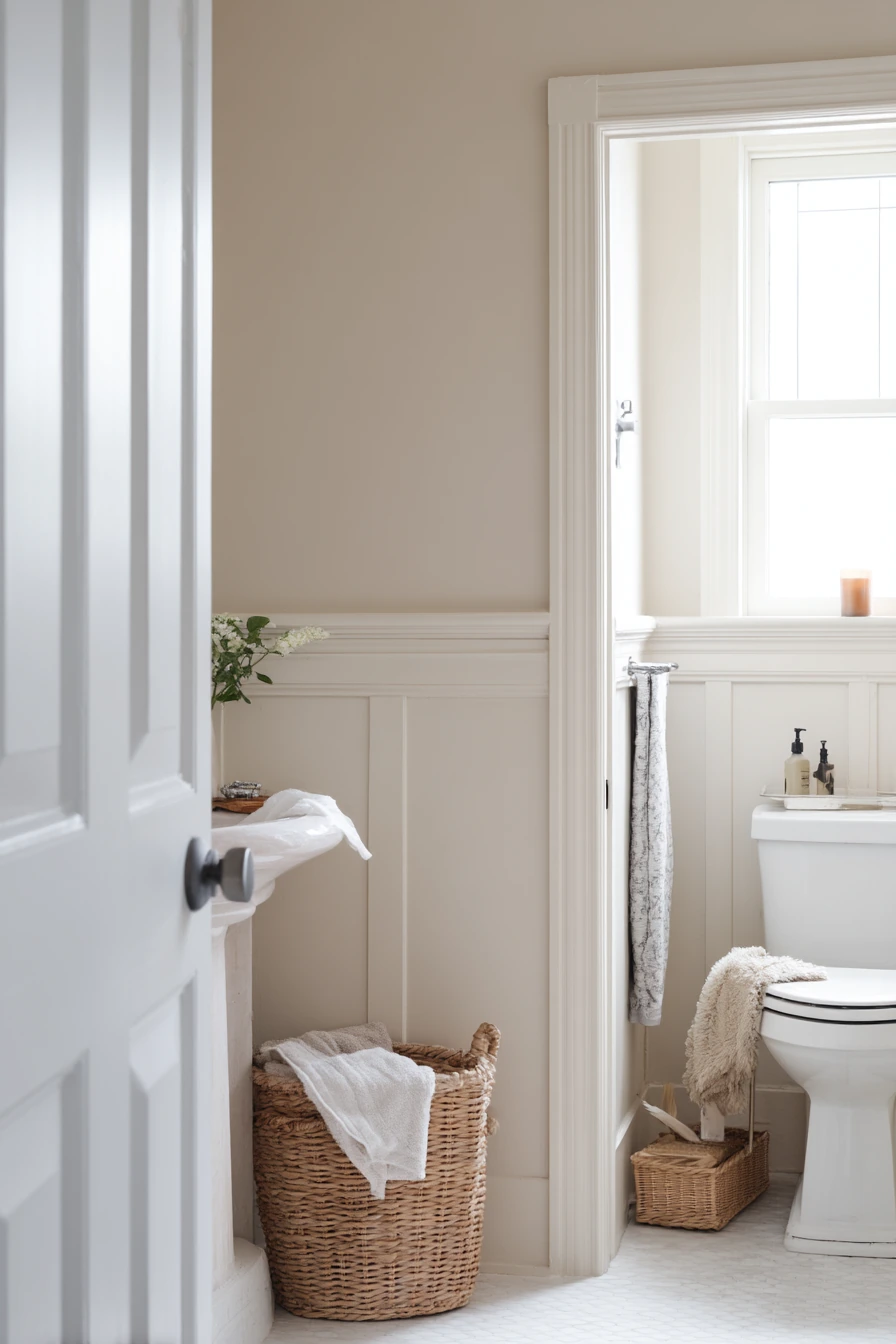 Renter-Friendly Peel-and-Paint Chair Rail Look