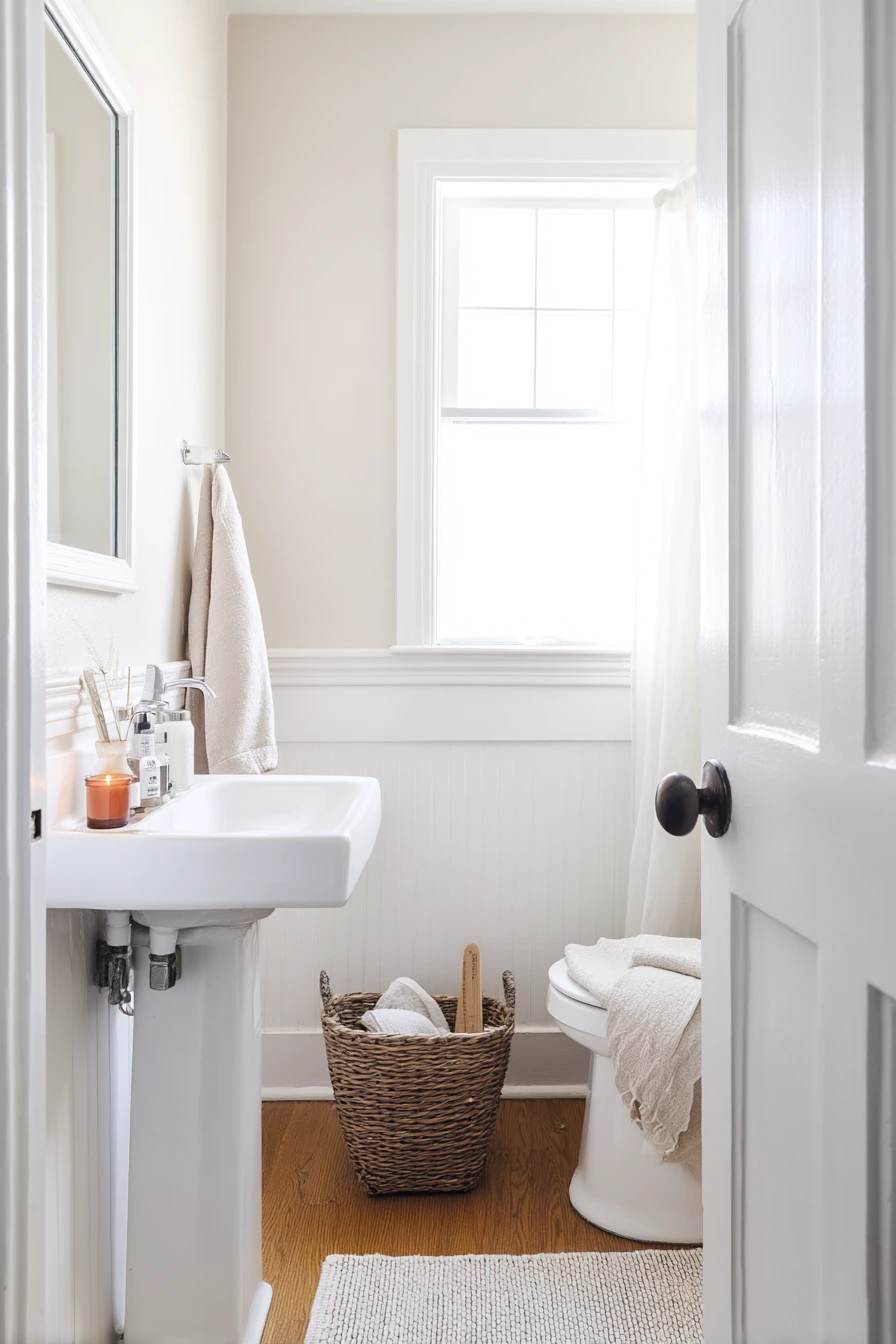 Renter-Friendly Peel-and-Paint Chair Rail Look