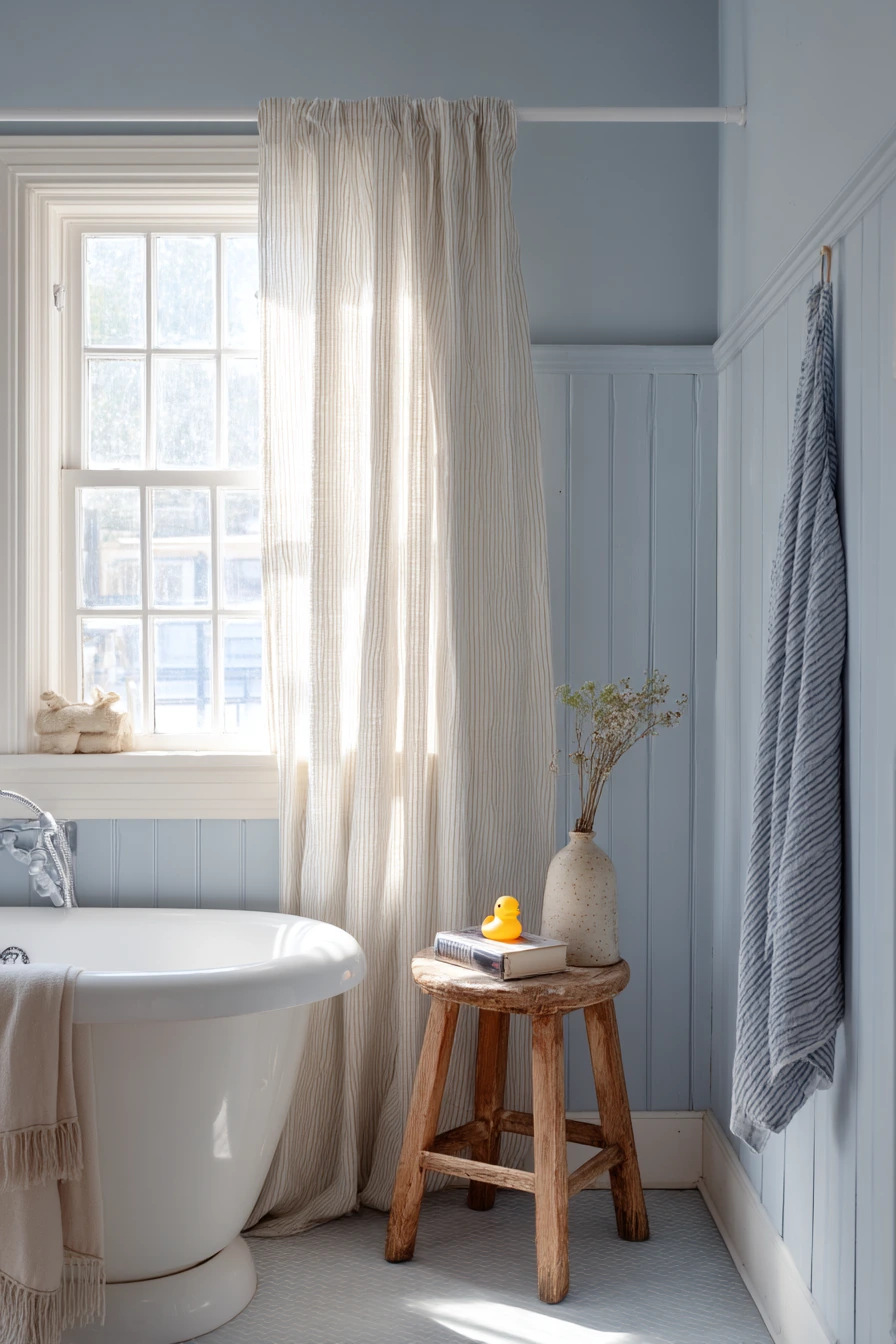 Cottage Bath with Beadboard and Chair Rail
