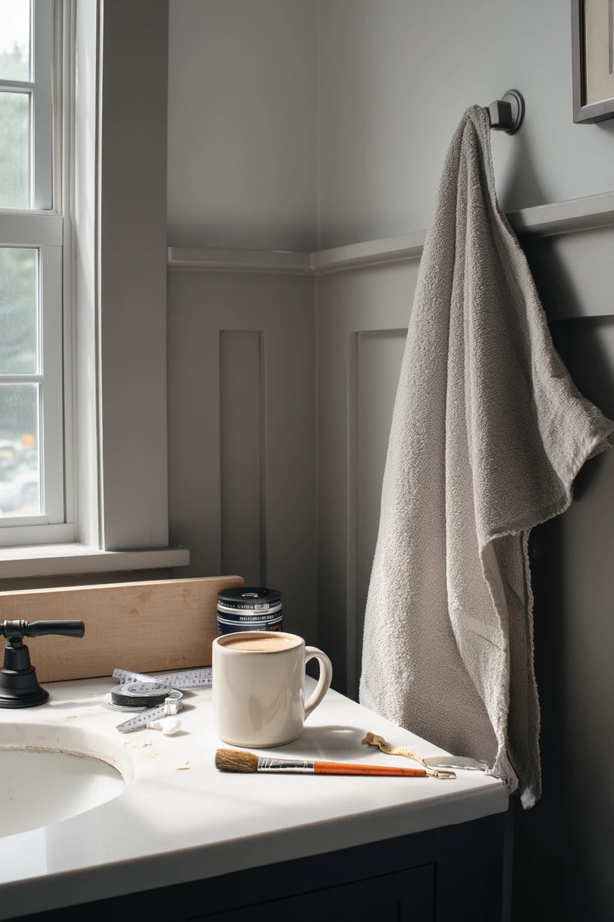 DIY Chair Rail Mid-Project in a Real Home