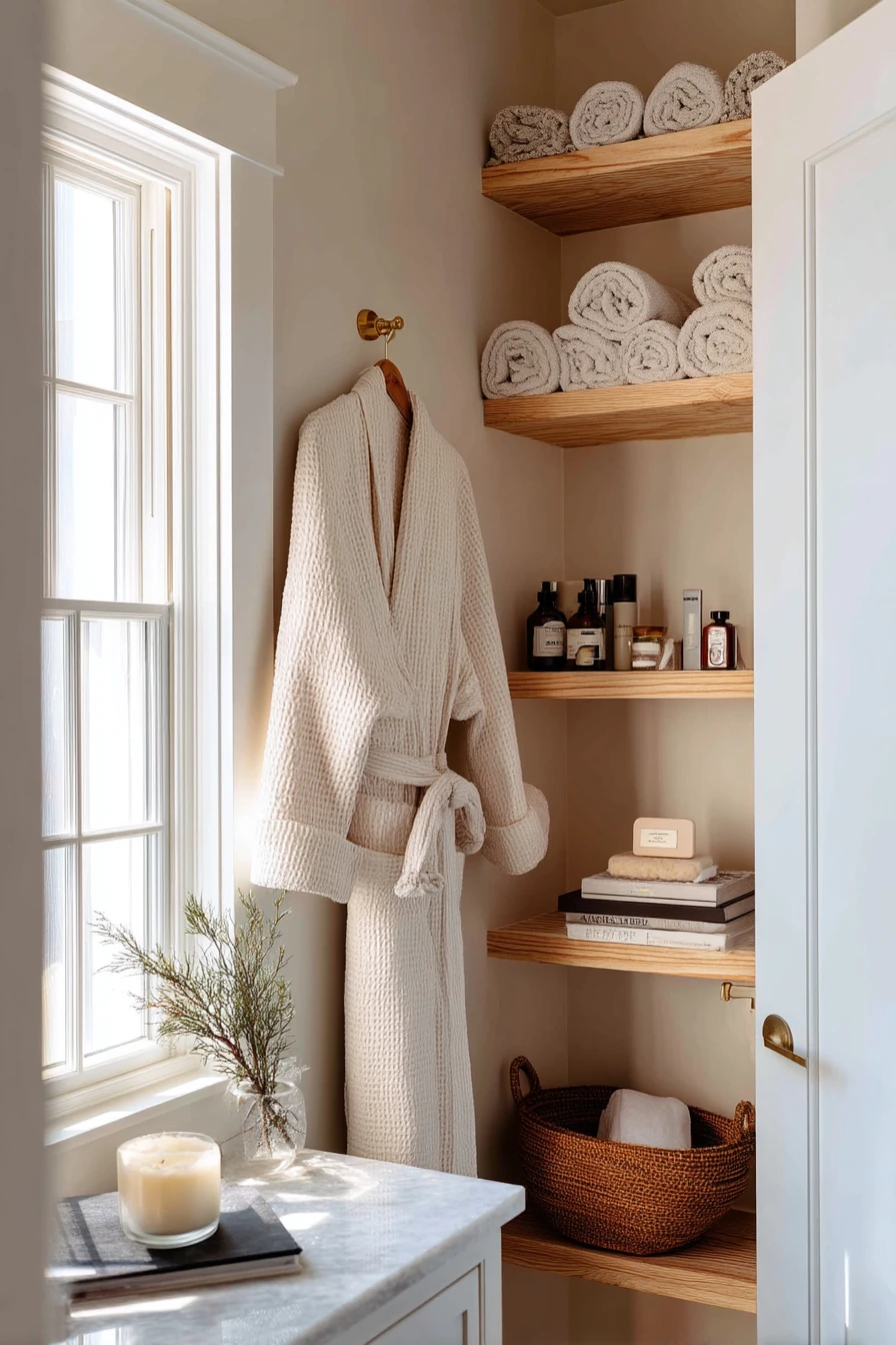Guest Bath Closet Ready for Visitors