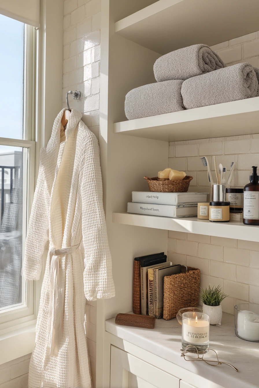 Guest Bath Closet Ready for Visitors