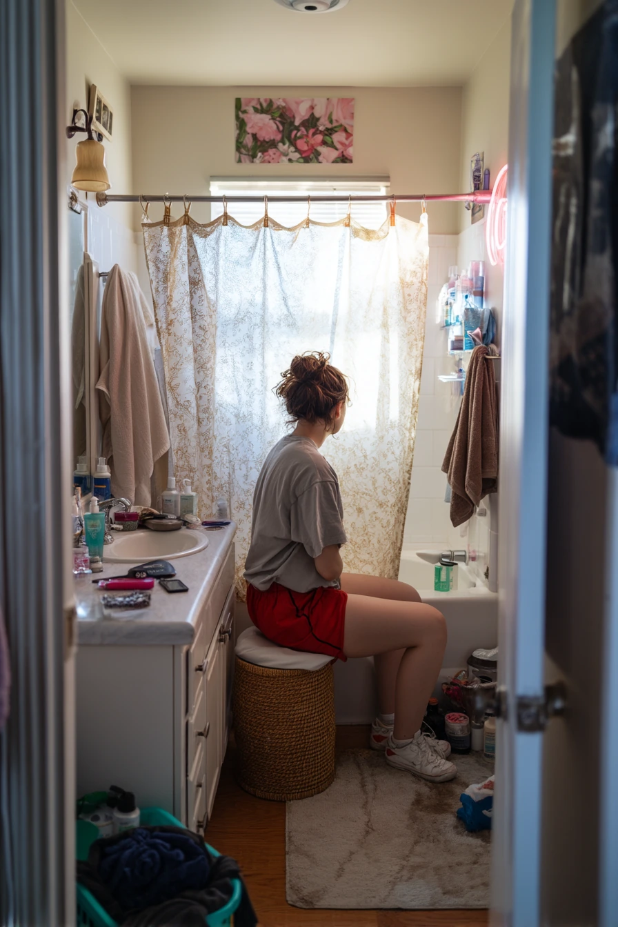Teen Bathroom with Layered Personality