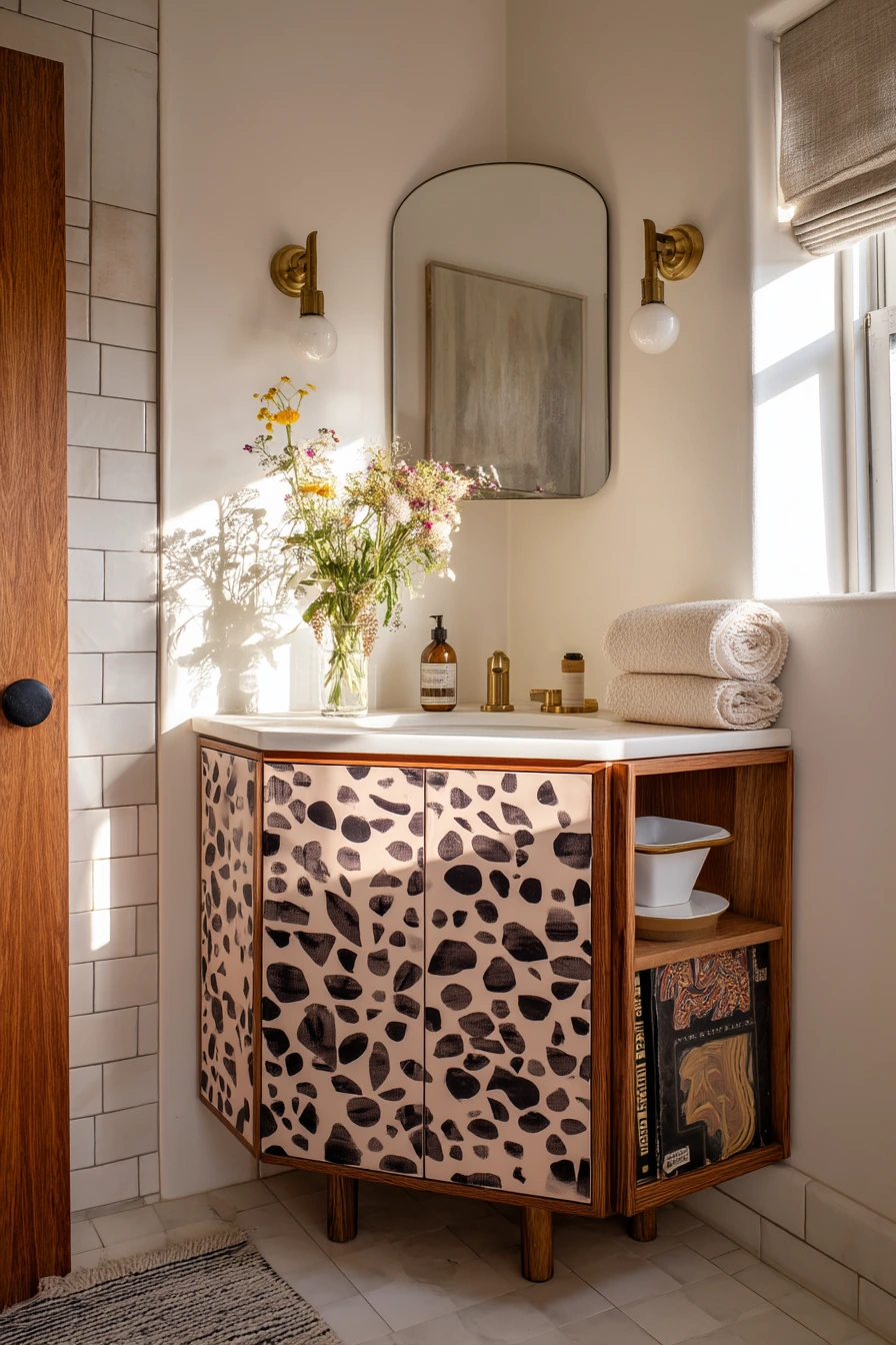 Eclectic Art-Lover Bathroom