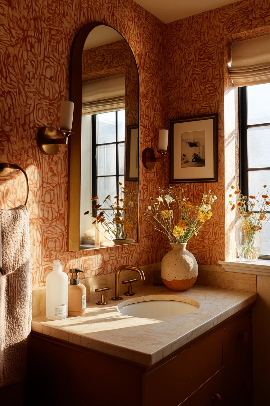 Eclectic Art-Lover Bathroom