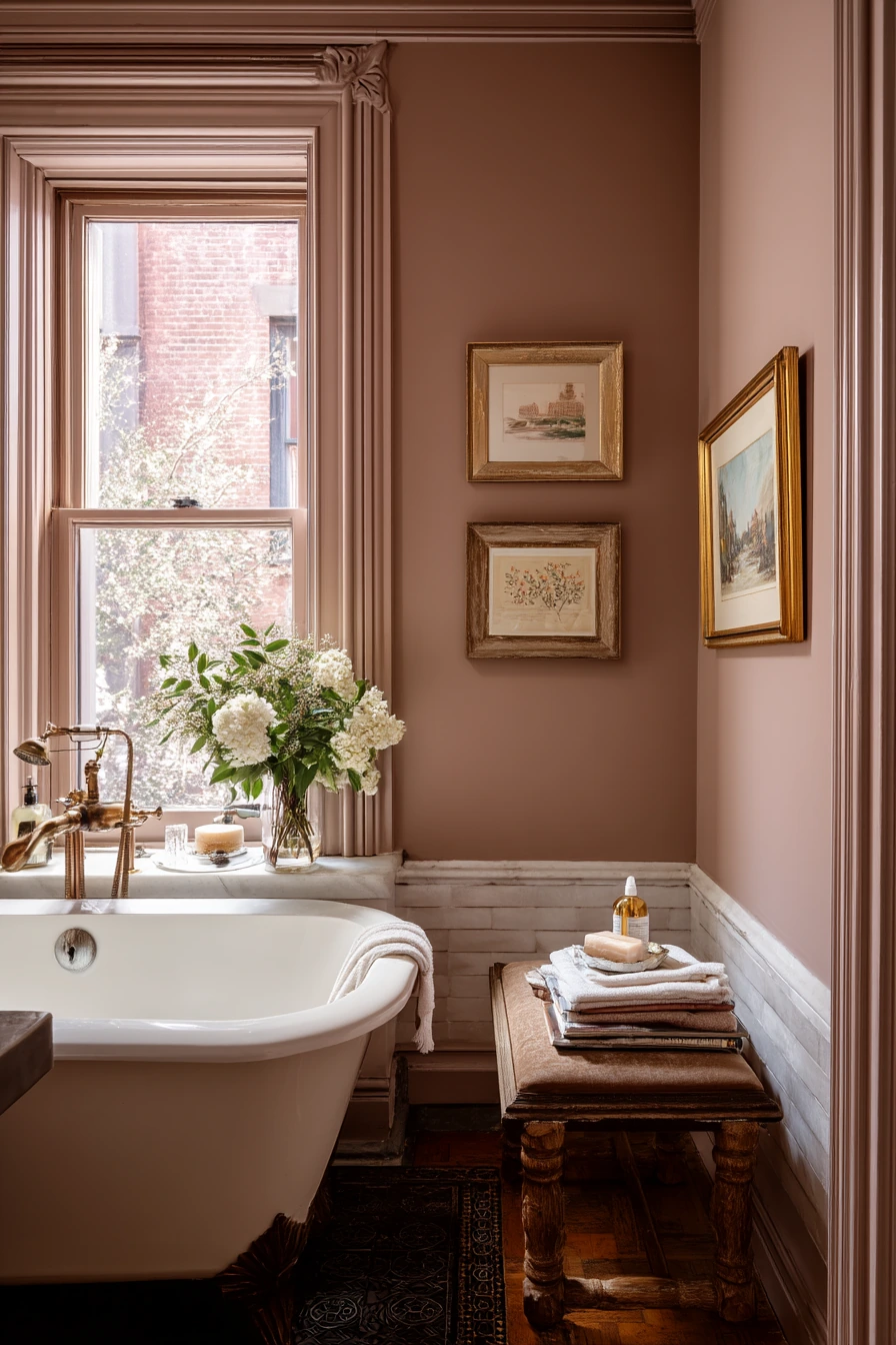 Vintage Guest Bath with Elegant Crown Profile