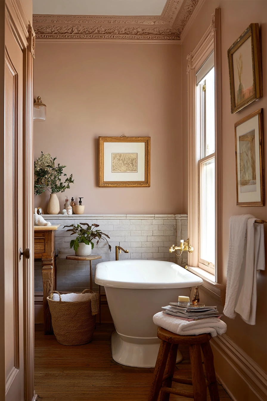 Vintage Guest Bath with Elegant Crown Profile