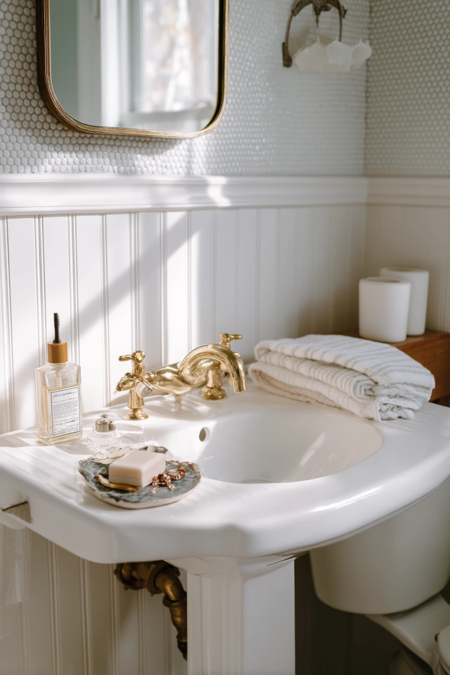 1920s Vintage-Inspired Small Bath