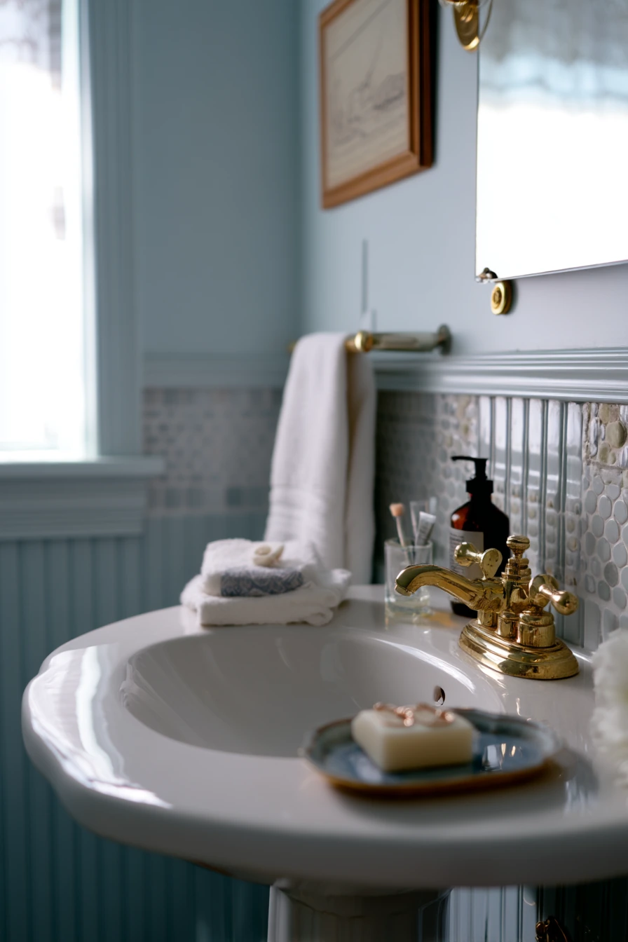 1920s Vintage-Inspired Small Bath