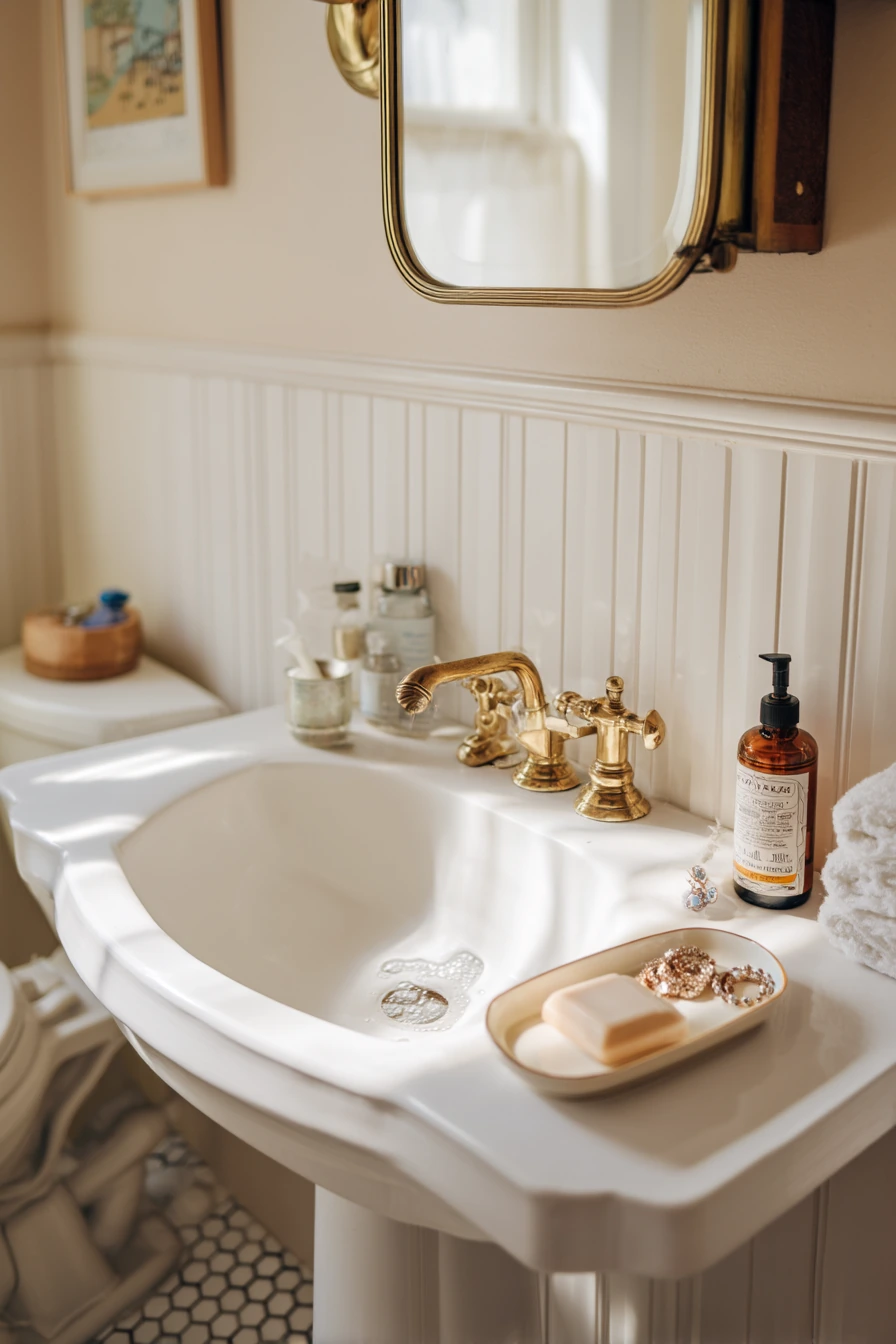 1920s Vintage-Inspired Small Bath