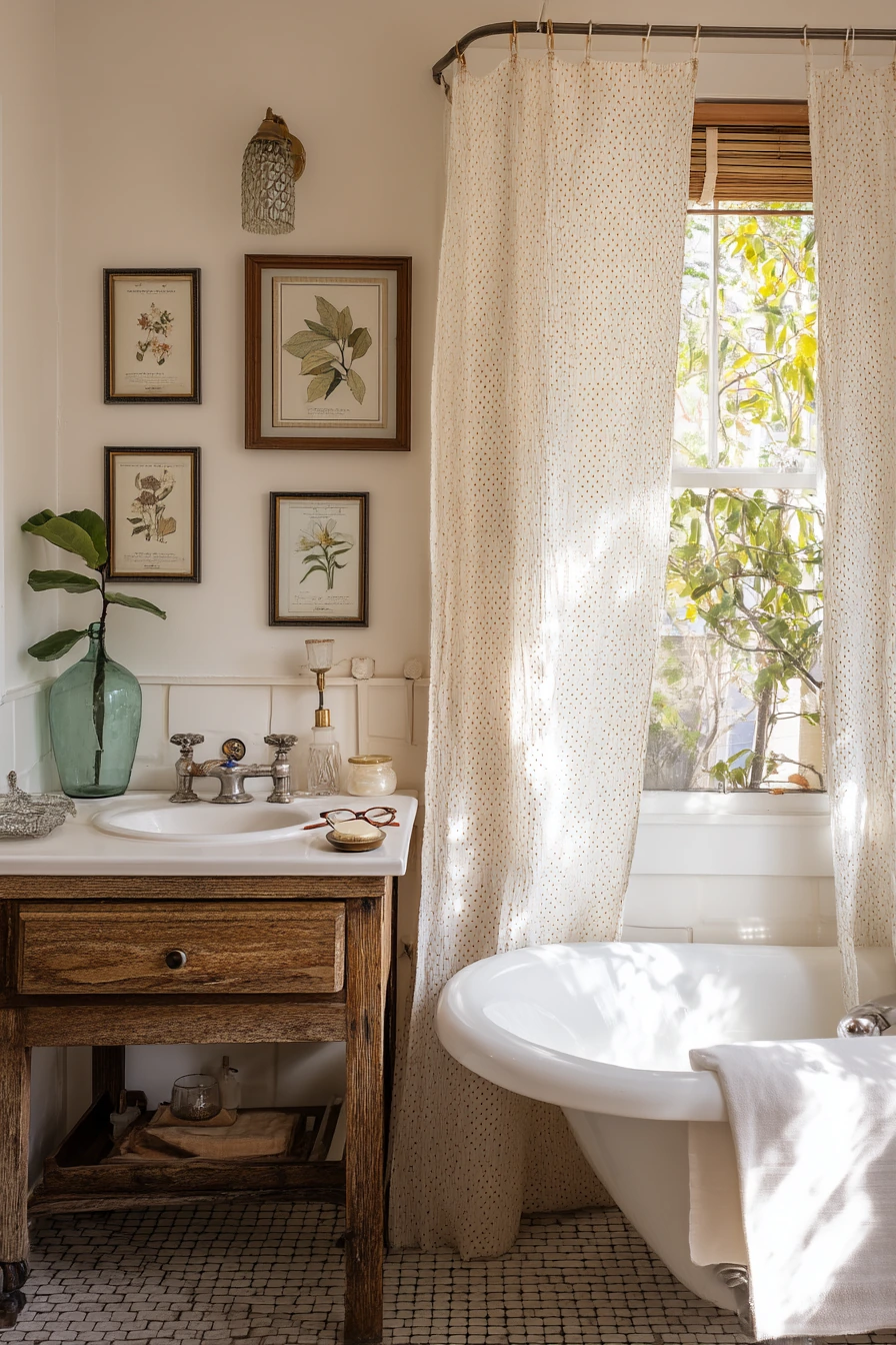 1940s Cottage Bath with Soft Patina