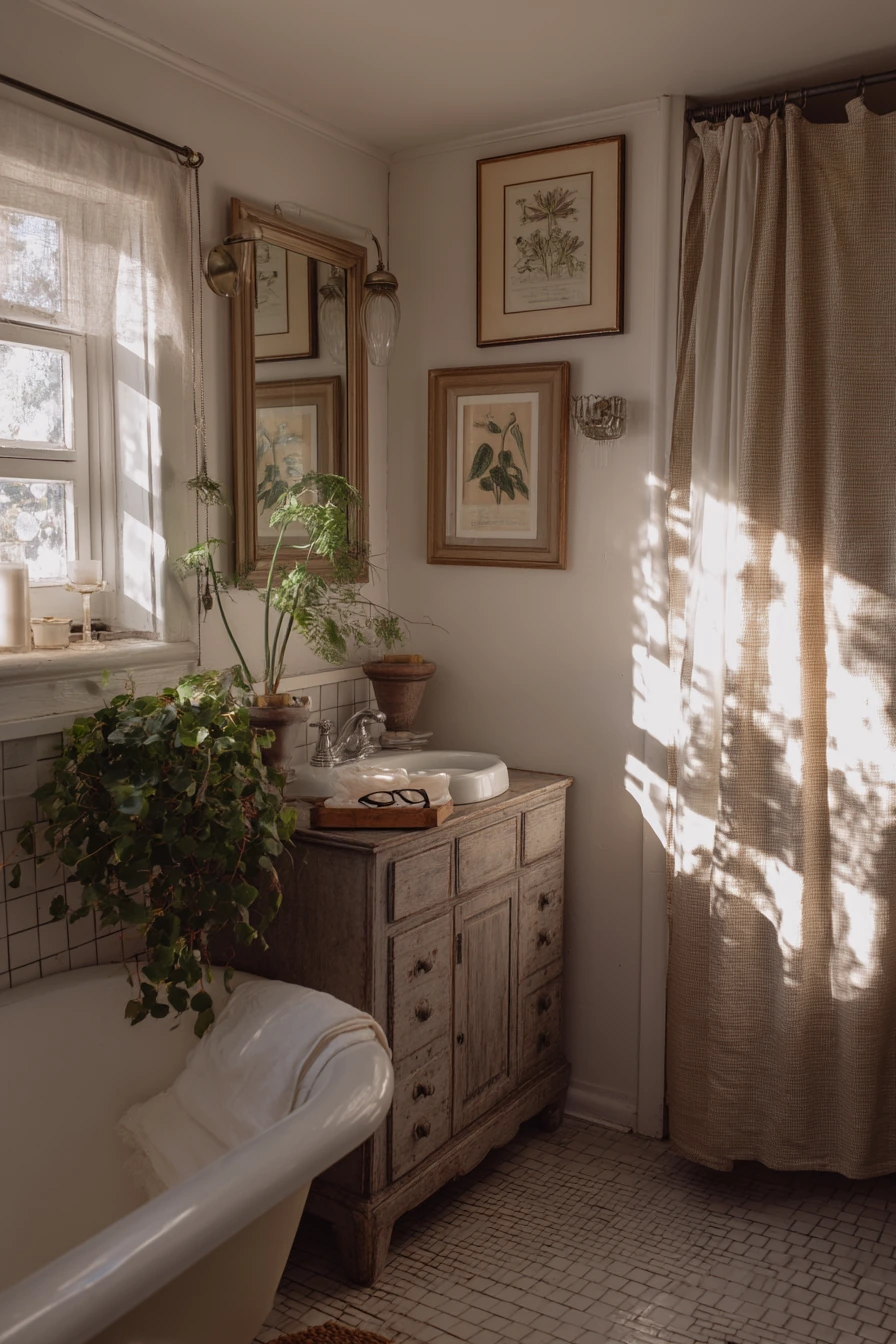 1940s Cottage Bath with Soft Patina