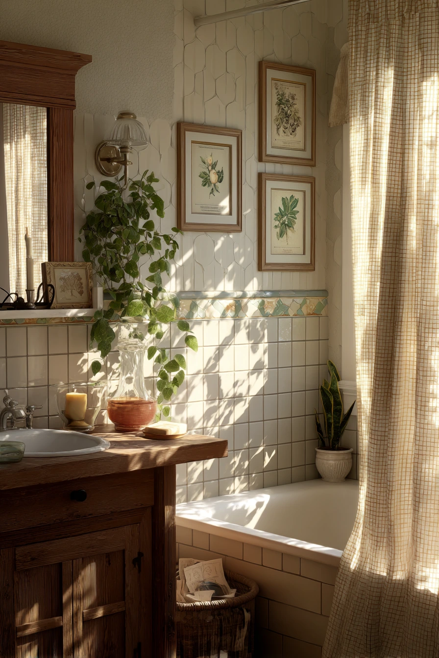 1940s Cottage Bath with Soft Patina