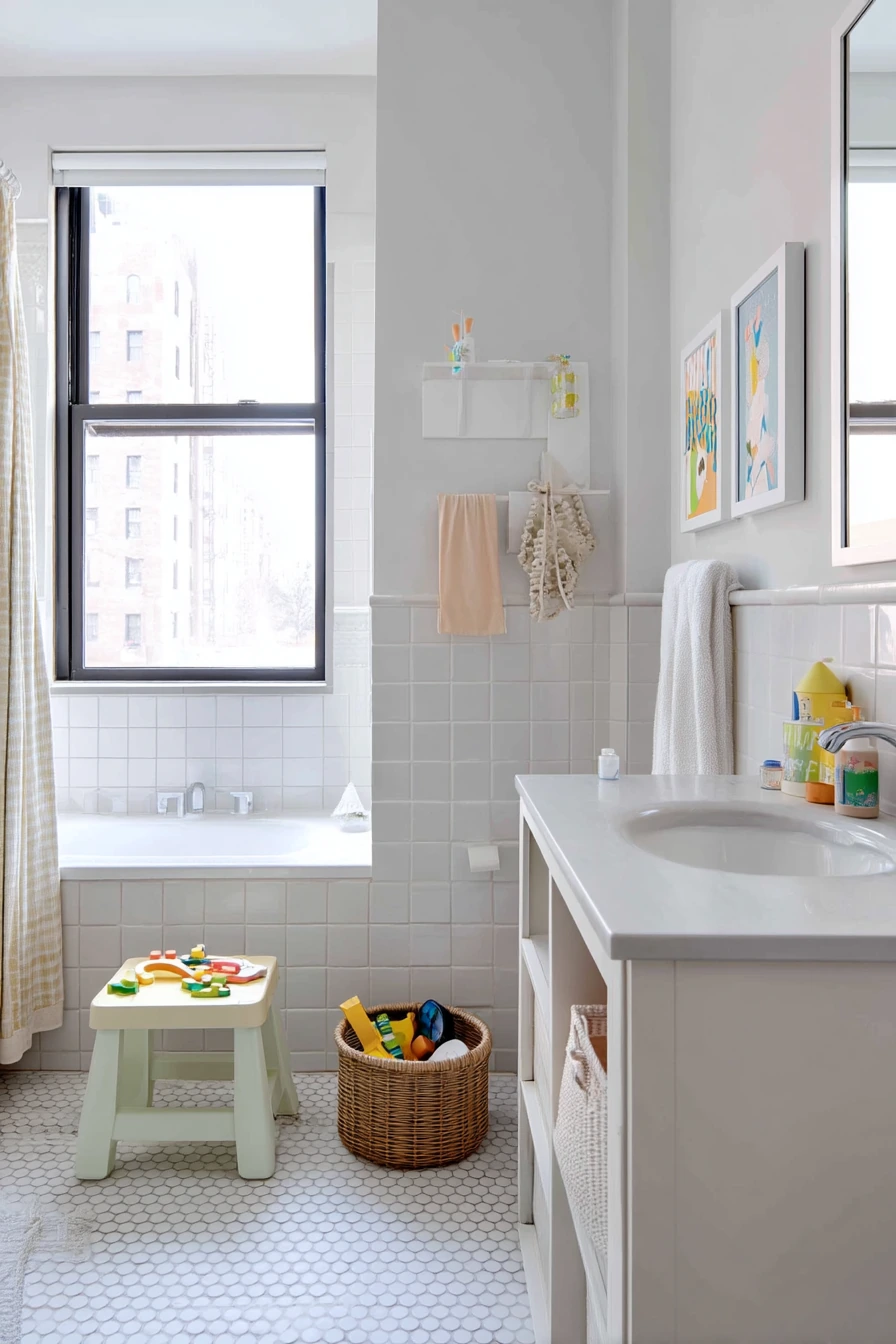 Kids’ Bathroom, Playful and Durable