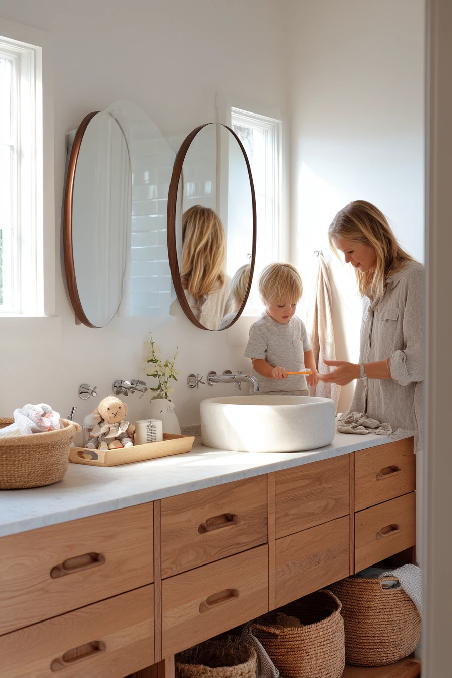 Family Morning Bathroom, Warm and Practical