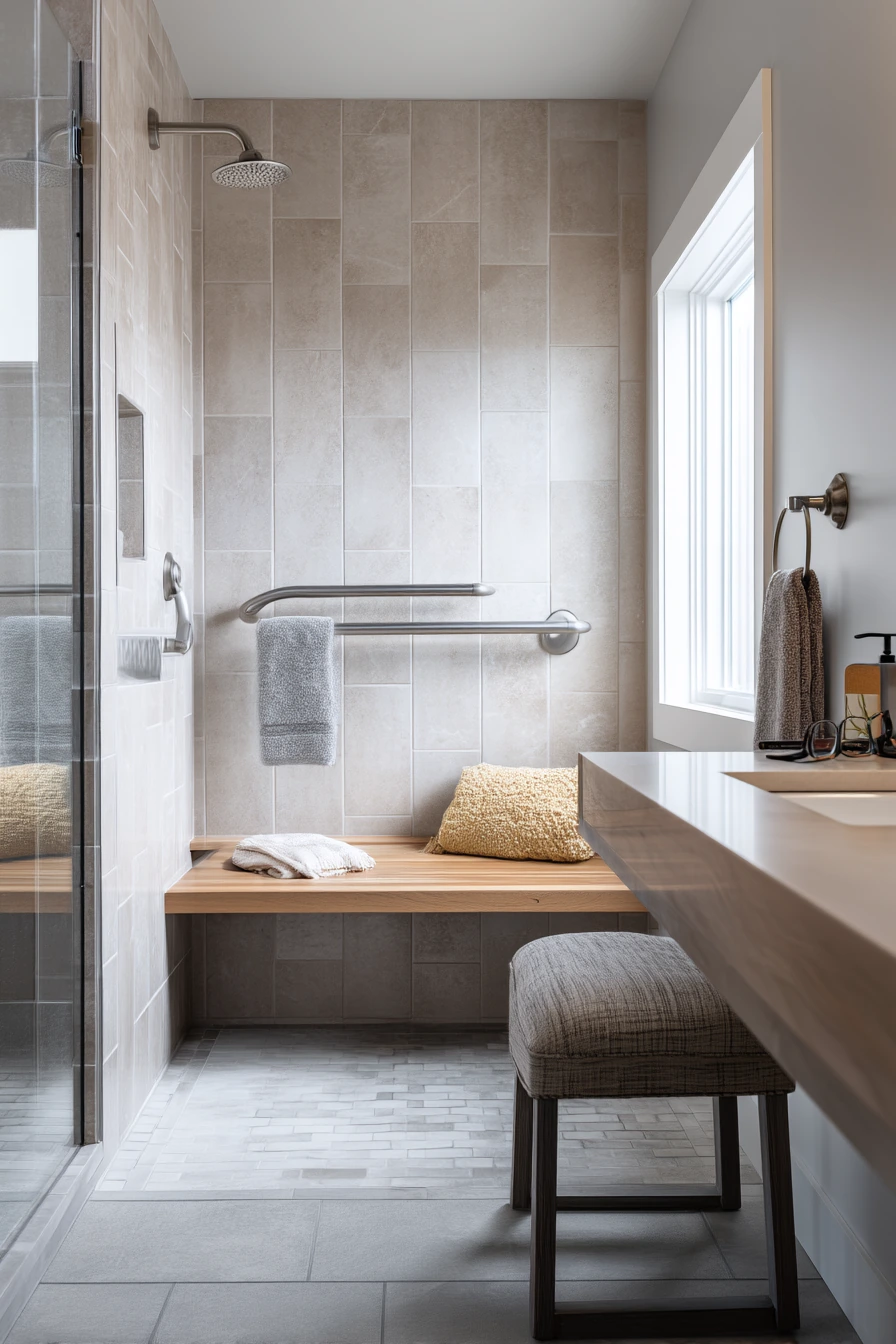 Accessible Bathroom, Calm and Thoughtful
