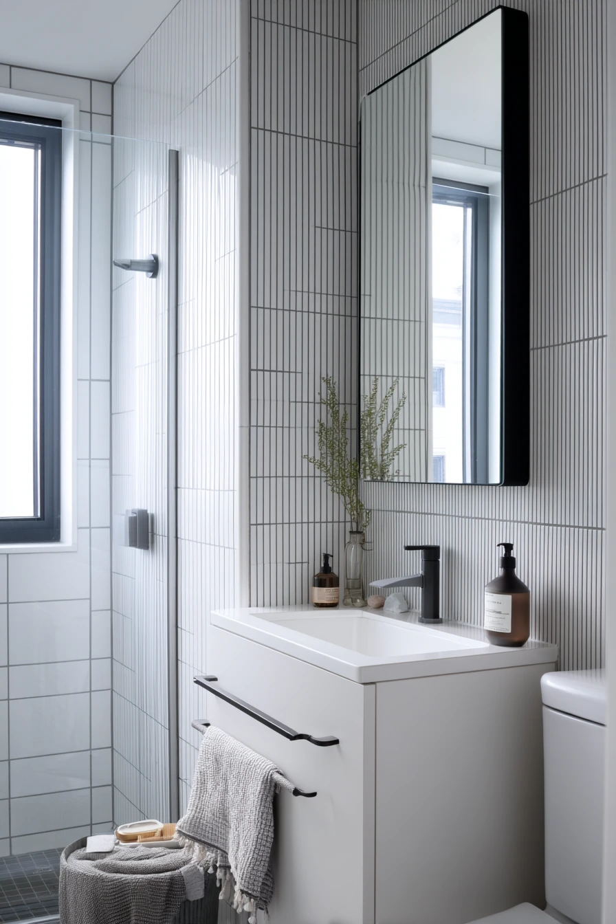 Compact Ensuite With Smart Shower Tile Layout