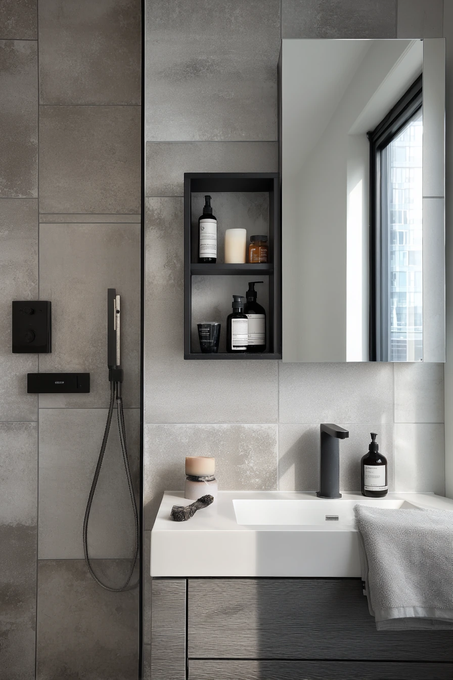 Compact Ensuite With Smart Shower Tile Layout