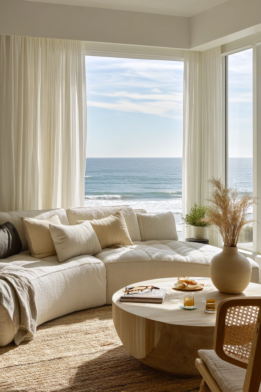 Airy Ocean-View Conversation Room