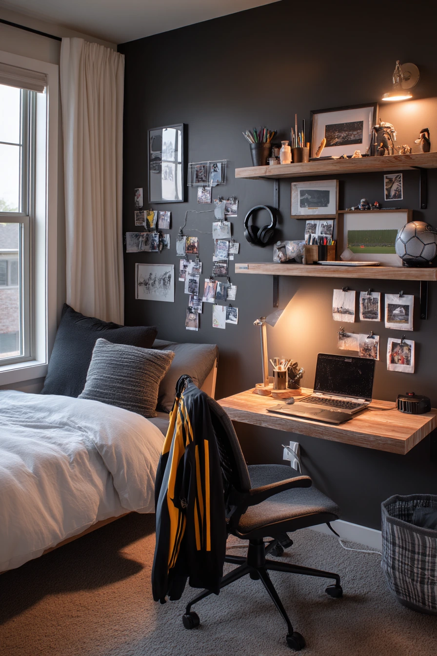 Teen Bedroom Accent Wall with Personality
