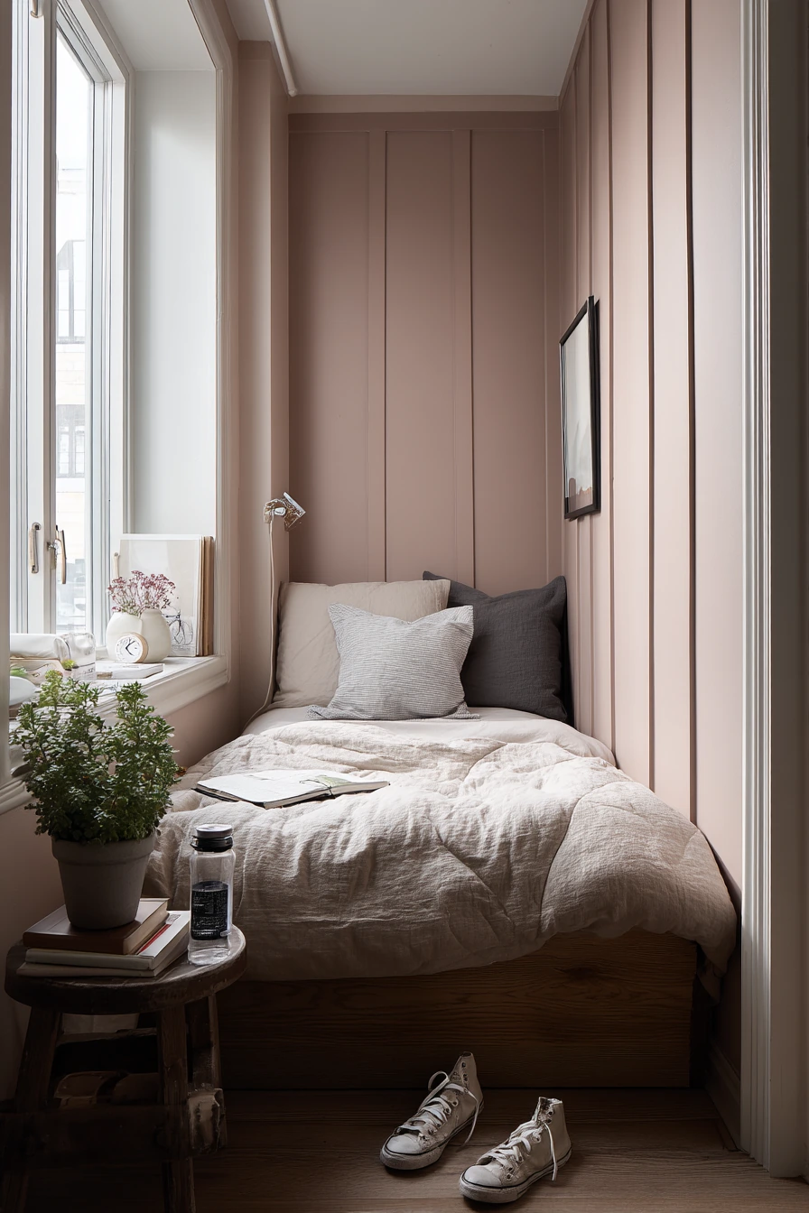 Small Bedroom Vertical Panel Paint Trick