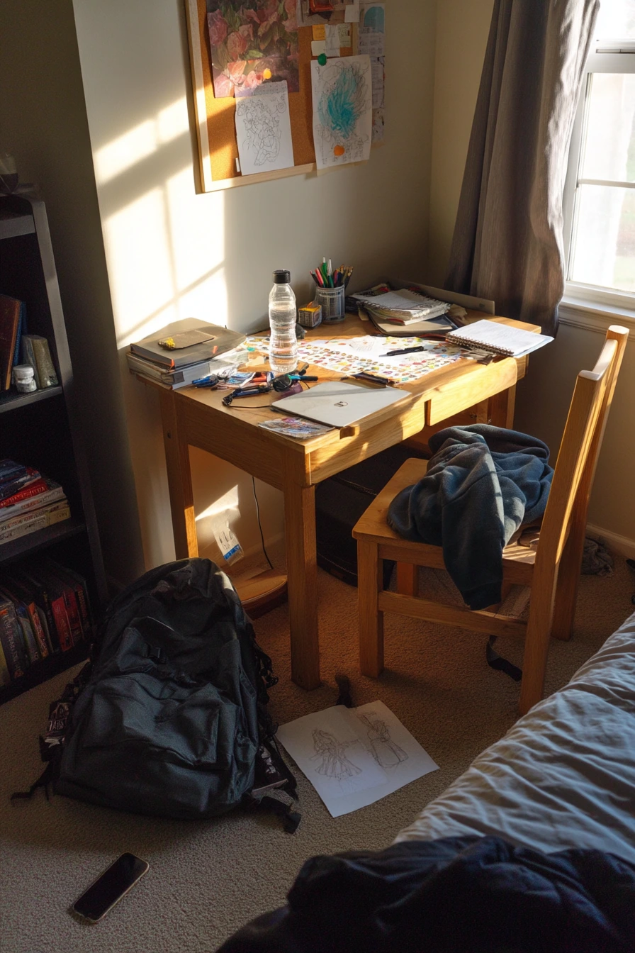 Teen Bedroom with Study Corner