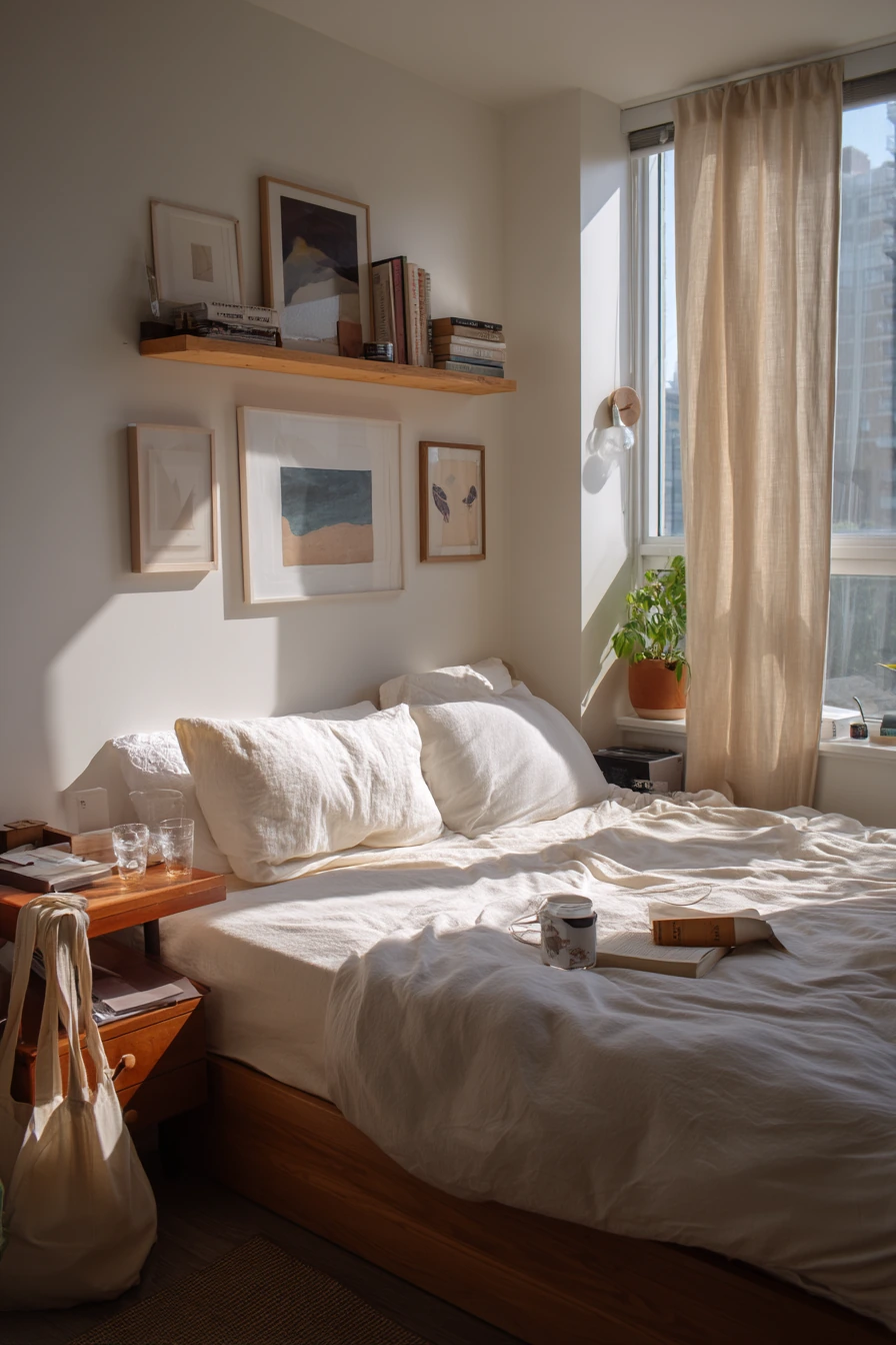 Sunlit Small Bedroom for a City Renter