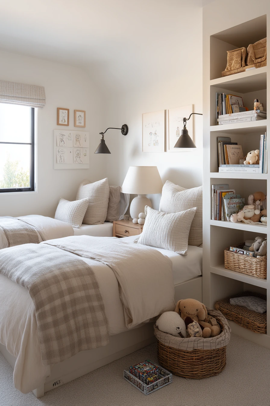 Shared Bedroom with Clever Storage