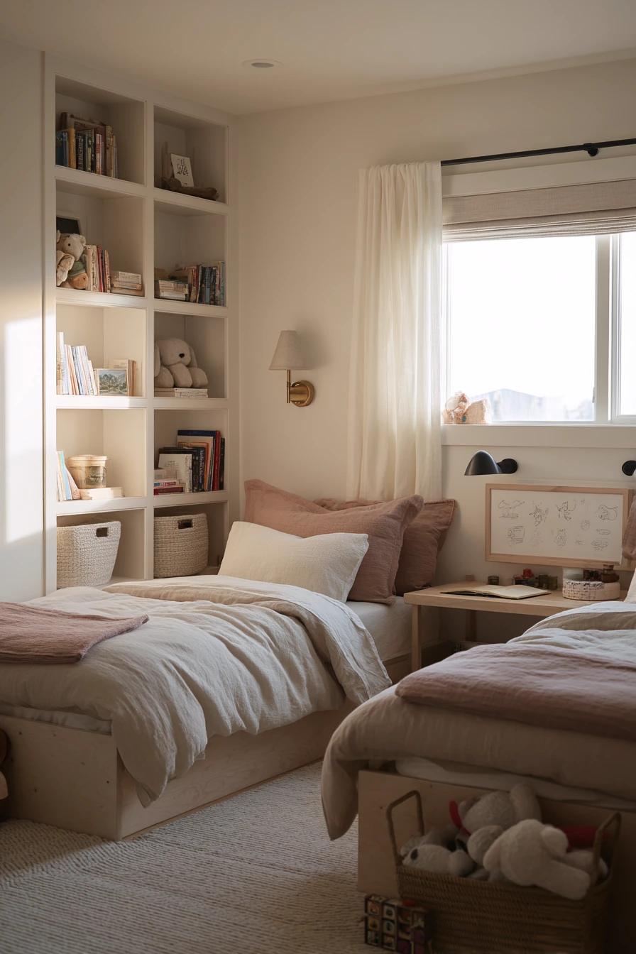 Shared Bedroom with Clever Storage