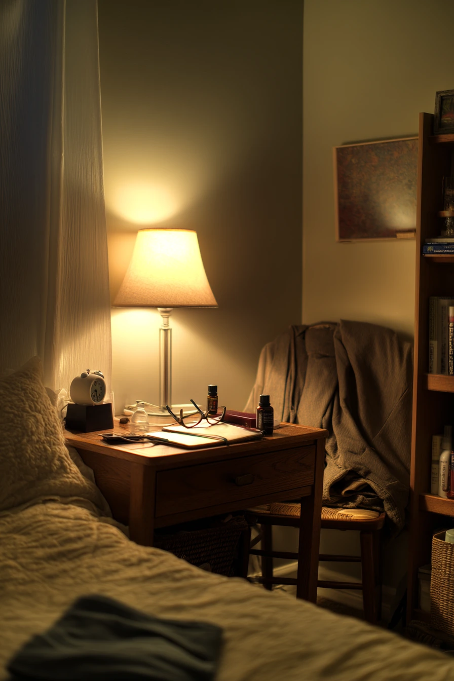 Minimal Desk-to-Bed Transition