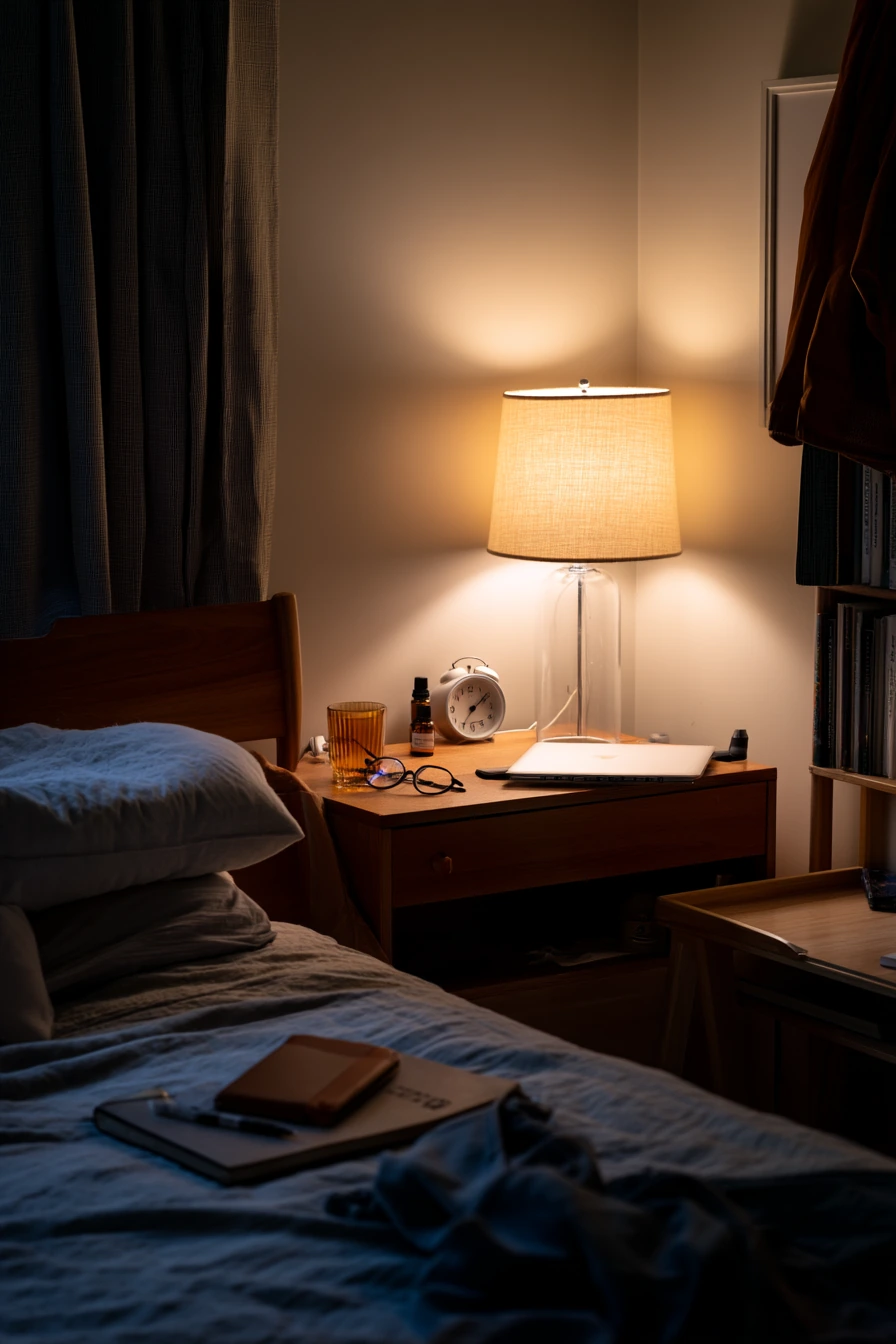 Minimal Desk-to-Bed Transition
