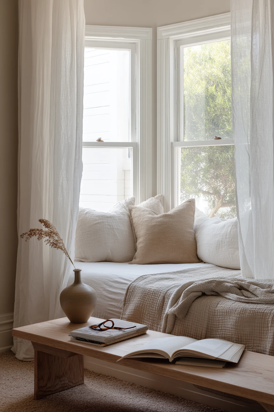 Layered Linen Bay Window Retreat