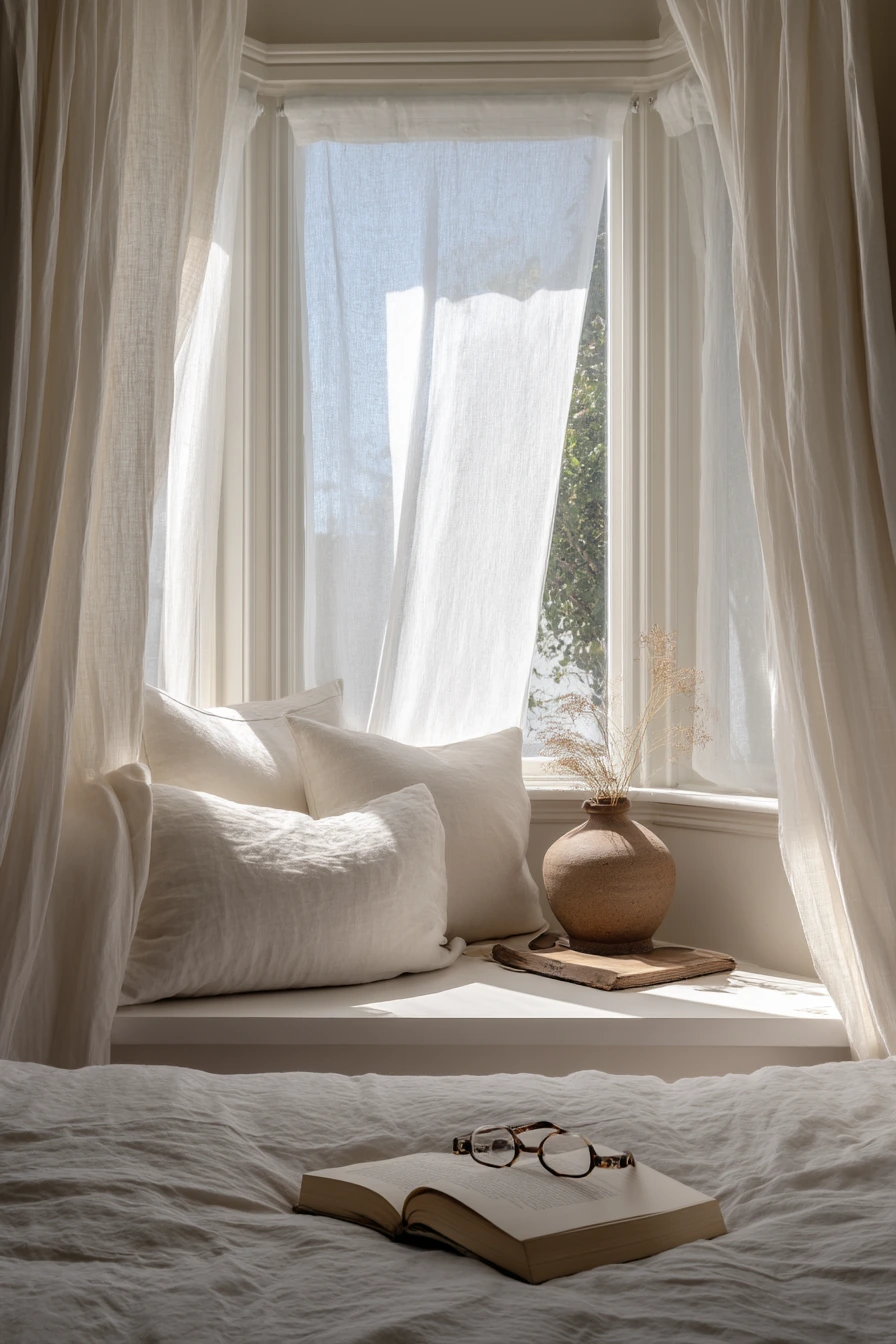 Layered Linen Bay Window Retreat