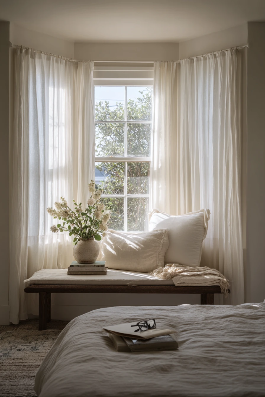 Layered Linen Bay Window Retreat