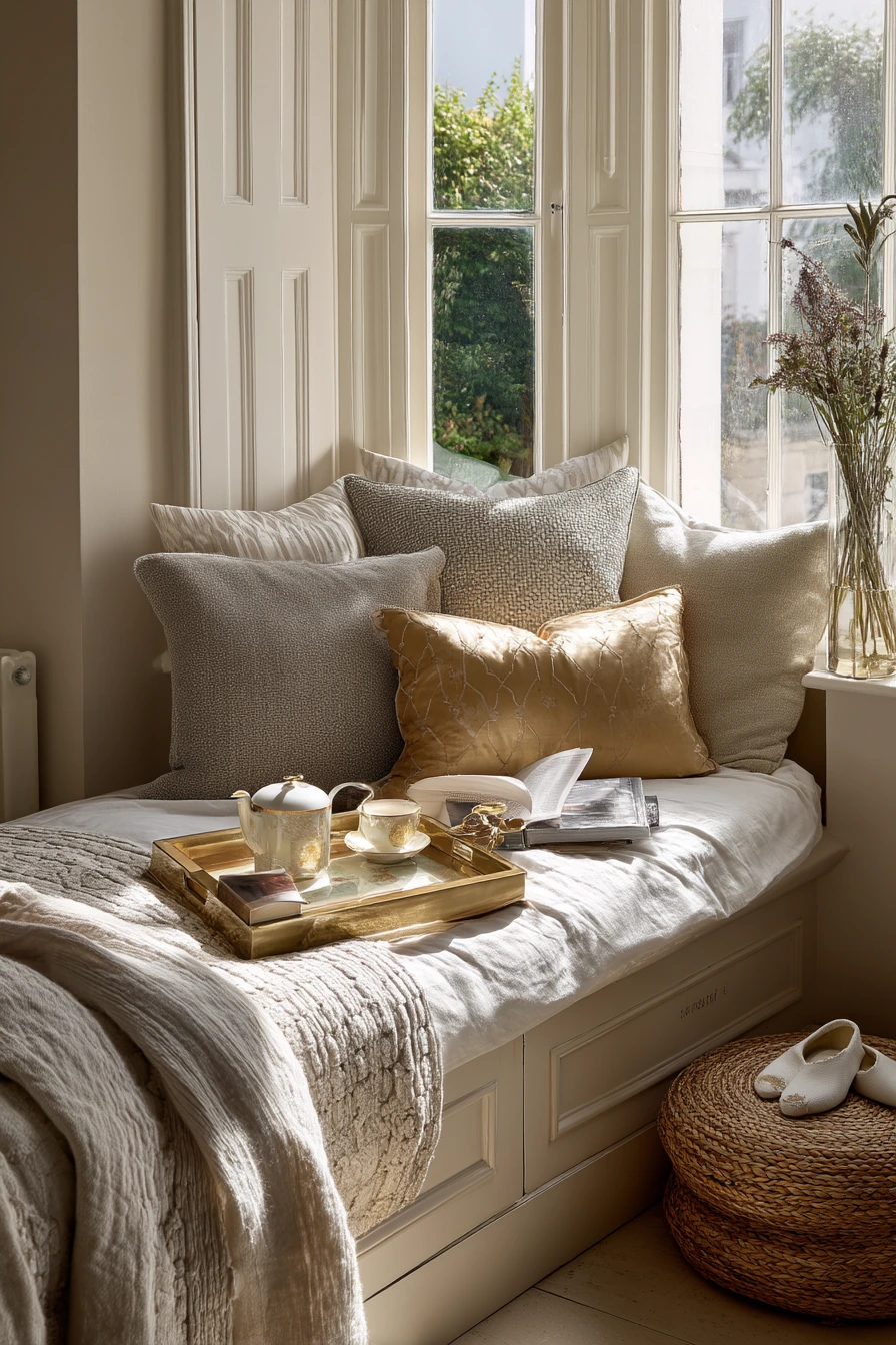 Boutique Hotel-Inspired Bay Window Bedroom