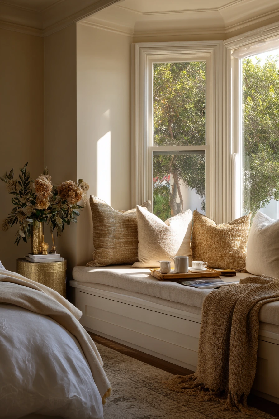 Boutique Hotel-Inspired Bay Window Bedroom