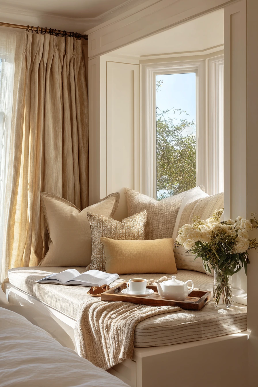 Boutique Hotel-Inspired Bay Window Bedroom