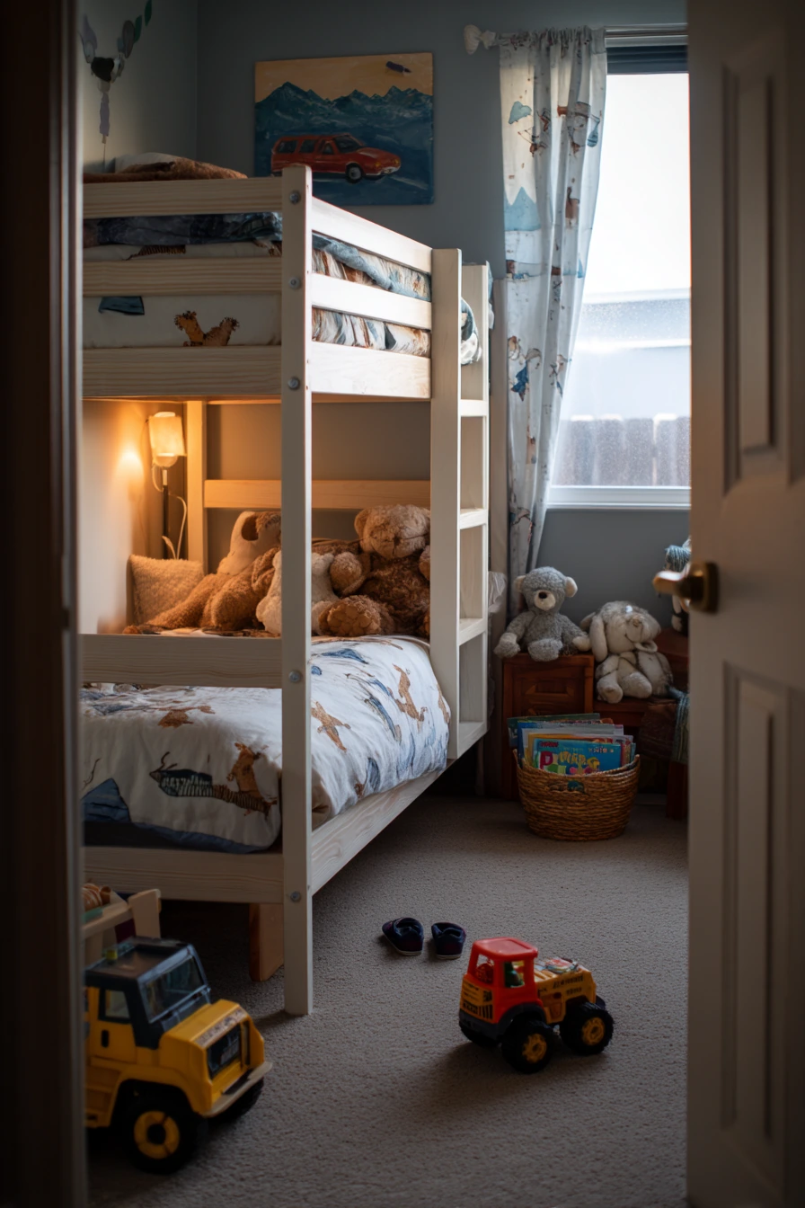 Shared Kids Room Bed Arrangement