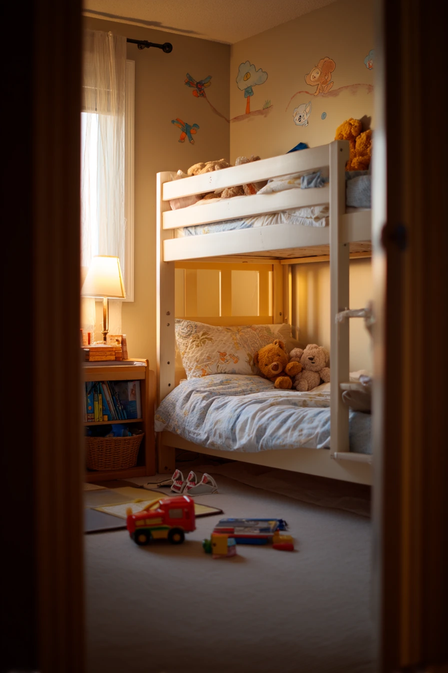 Shared Kids Room Bed Arrangement