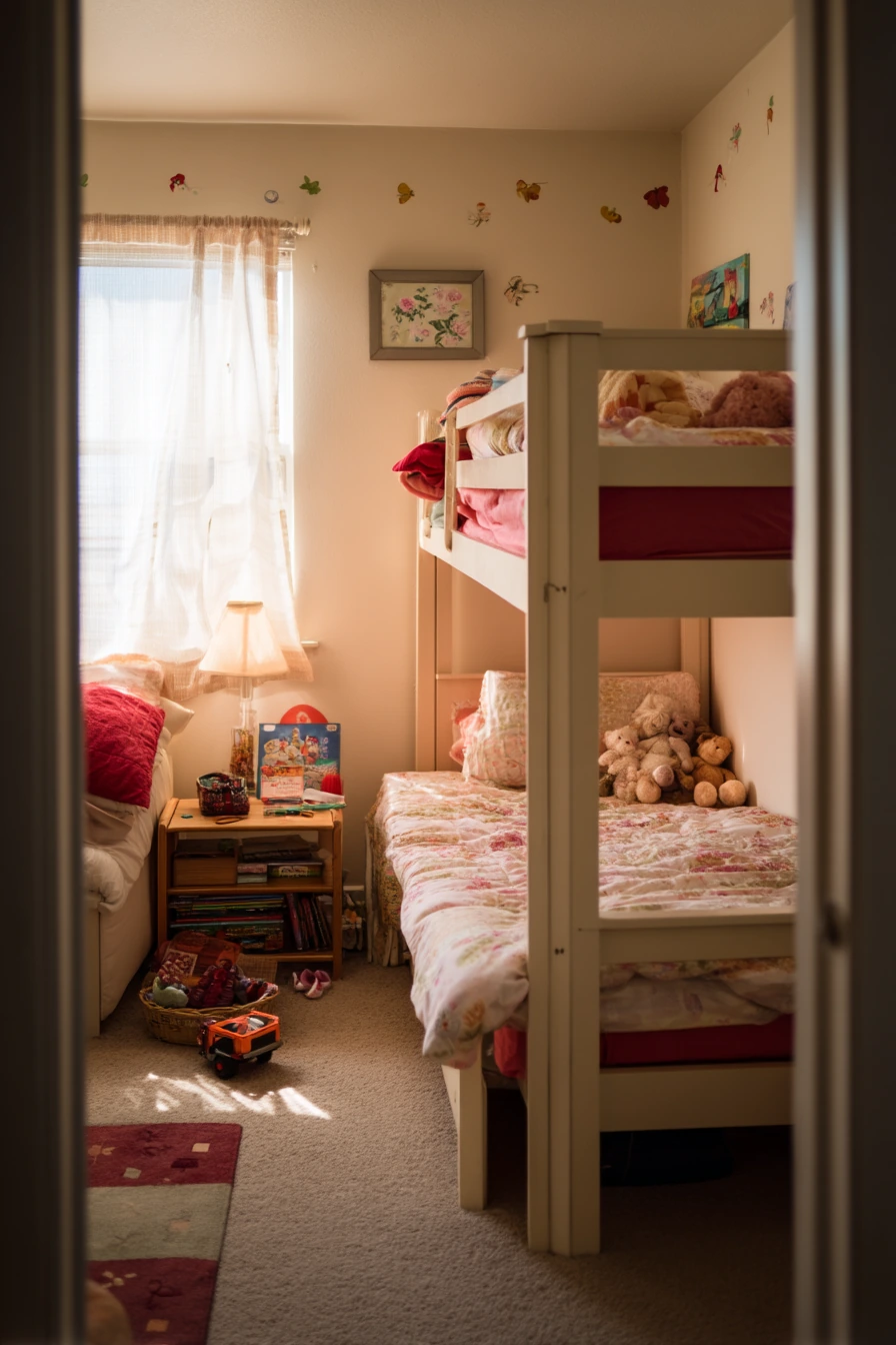 Shared Kids Room Bed Arrangement