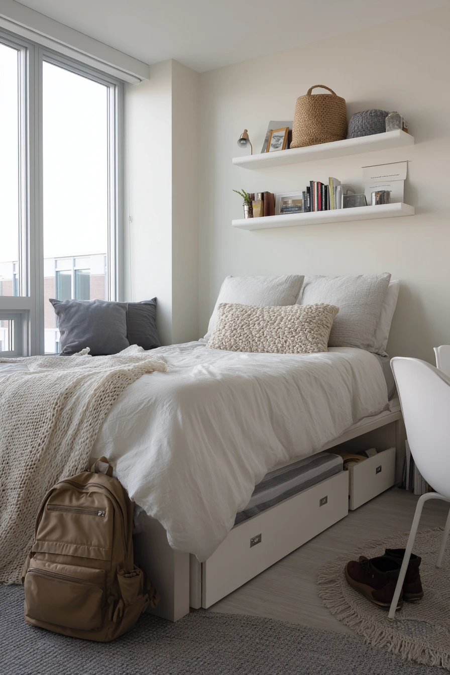 Small Bedroom With Smart Bed Storage