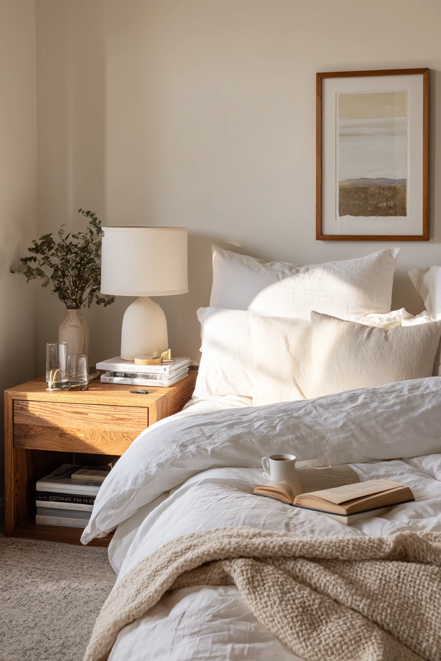 Calm White Bedding for a Busy Weeknight