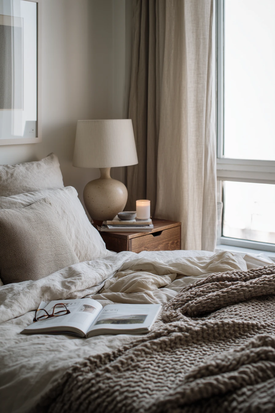 Neutral Bedding with Earthy Texture