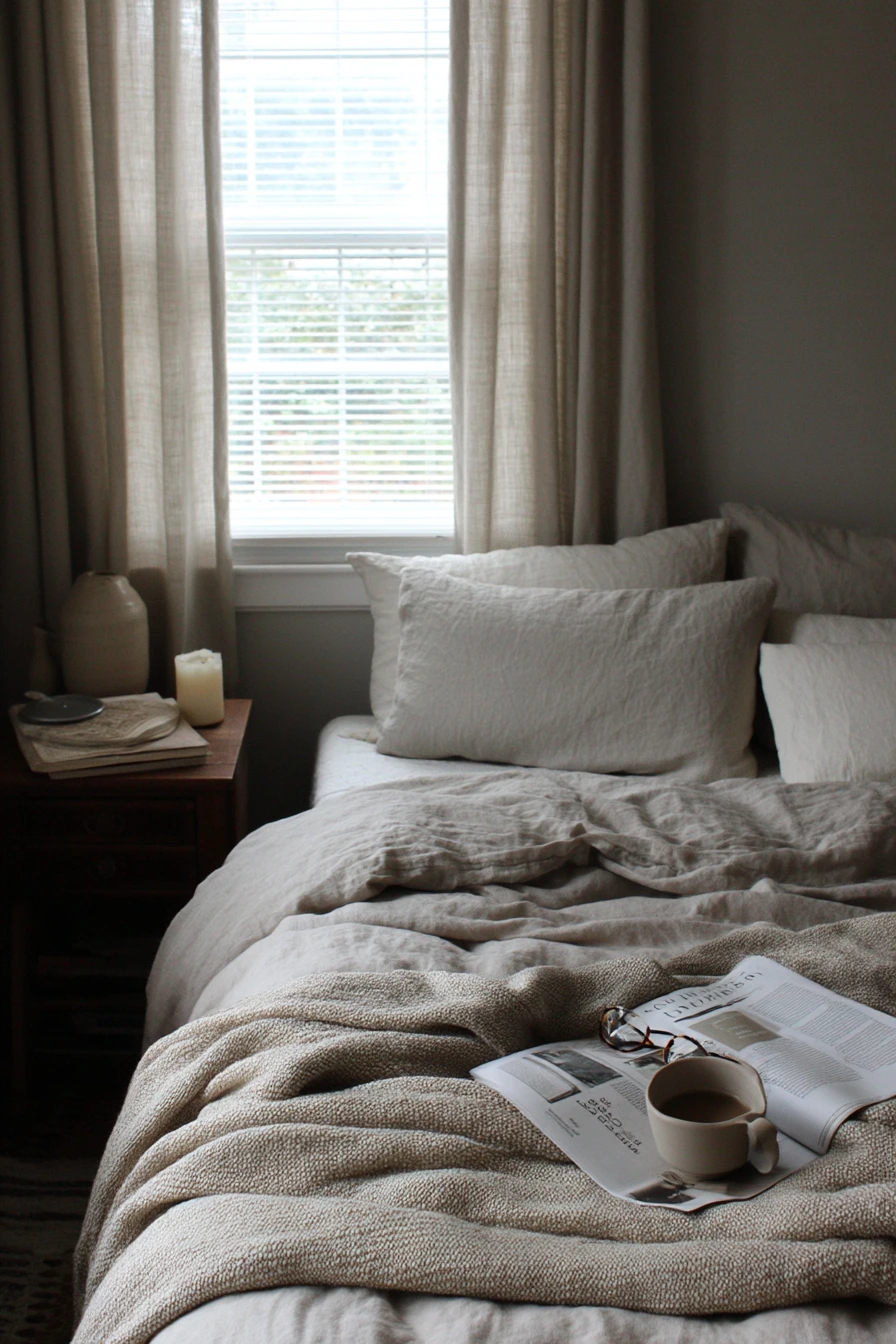 Neutral Bedding with Earthy Texture
