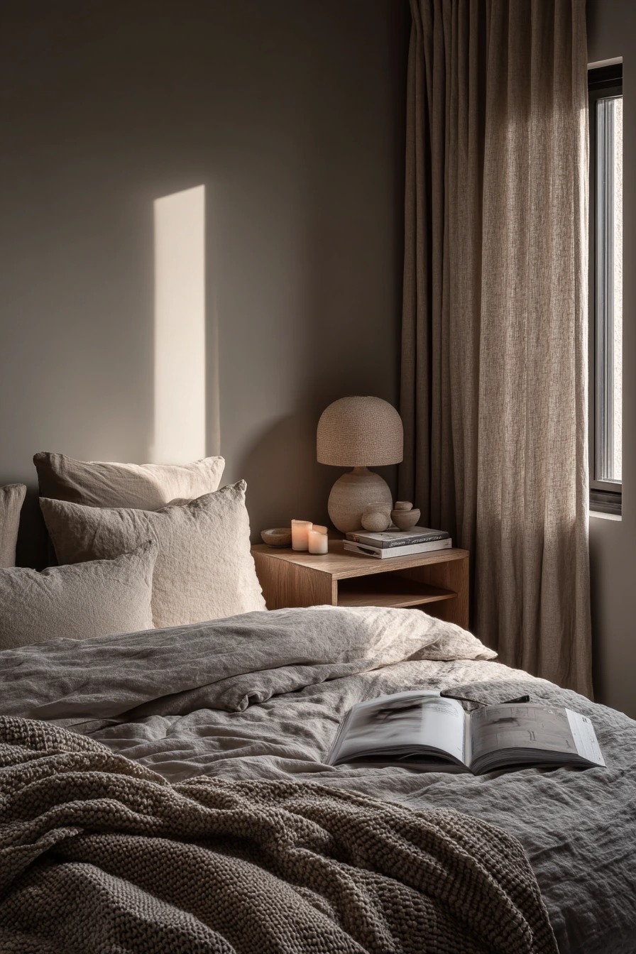 Neutral Bedding with Earthy Texture